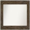 Amanti Art Brown Bathroom Mirror for Over Sink, 28x39 Custom Made Fencepost Brown Rectangle Vanity Mirror, Large Country Rustic Wood Frame, Hangs Horizonally and Vertically, Wall Decor view 1