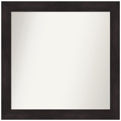 Amanti Art Brown Bathroom Mirror for Over Sink, 36x38 Custom Made Furniture Espresso Rectangle Vanity Mirror, Large Casual Wood Frame, Hangs Horizonally and Vertically, Wall Decor