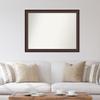Amanti Art Brown Bathroom Mirror for Over Sink, 35x45 Custom Made Harvard Walnut Rectangle Vanity Mirror, X-Large Traditional Wood Frame, Hangs Horizonally and Vertically, Wall Decor view 4