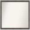 Amanti Art Brown Bathroom Mirror for Over Sink, 32x43 Custom Made Hardwood Chocolate Narrow Rectangle Vanity Mirror, X-Large Country Rustic Wood Frame, Hangs Horizonally and Vertically, Wall Decor view 1