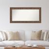 Amanti Art Brown Bathroom Mirror for Over Sink, 26x52 Custom Made Bridge Brown Rectangle Vanity Mirror, Oversize Country Rustic Wood Frame, Hangs Horizonally and Vertically, Wall Decor view 4