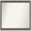 Amanti Art Brown Bathroom Mirror for Over Sink, 25x49 Custom Made Hardwood Mocha Narrow Rectangle Vanity Mirror, Oversize Country Rustic Wood Frame, Hangs Horizonally and Vertically, Wall Decor view 1