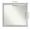 Amanti Art Silver Bathroom Mirror for Over Sink, 33x43 Vista Brushed Nickel Narrow Rectangle Vanity Mirror, X-Large Casual Frame, Hangs Horizonally and Vertically, Bathroom Wall Decor, Beveled Edge view 4