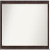 Amanti Art Brown Bathroom Mirror for Over Sink, 23x45 Custom Made Fresco Dark Walnut Rectangle Vanity Mirror, Oversize Country Rustic Wood Frame, Hangs Horizonally and Vertically, Wall Decor view 1