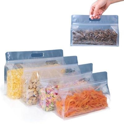 5pcs Silicone Food Storage Containers Leakproof Containers Reusable Stand Up Zip Shut Bag Cup Fresh Bag Food Storage Bag Fresh Wrap (Color : Large, Size : 5pcs)