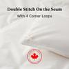 Royal Elite Feather Down Comforter Twin Size-Made in Canada-Oeko Tex 240TC Cotton Shell-Canadian Feather&Down Duvet Insert All Season-Hotel Down Duvet Insert-Cotton Duvet with Loops view 4
