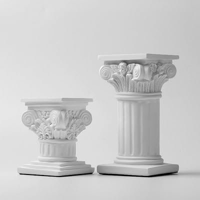 GISELA D White Roman Pillar Greek Column Resin Figurine Base Wedding Decorations Photography Props (Set )