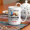 Be Careful I Argue For A Living Coffee Mug Gift For Men Women Lawyer Birthday, Personalized Name Lawyer White Ceramic Mug 11 15 Oz, Lawyer Mug, Custom Attorney Coffee Cup, Law Travel Mug For Lawyers view 4