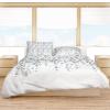 Blue Grey Florals Duvet Cover Cal. King Size, Spring Weeping Flowers Comforter Cover with Zipper Closure, 3 Piece Bedding Sets 1 Duvet Cover 90x106 Inches and 2 Pillow Shams view 3