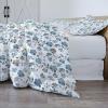 Blue Grey Florals Duvet Cover Cal. King Size, Spring Weeping Flowers Comforter Cover with Zipper Closure, 3 Piece Bedding Sets 1 Duvet Cover 90x106 Inches and 2 Pillow Shams view 4
