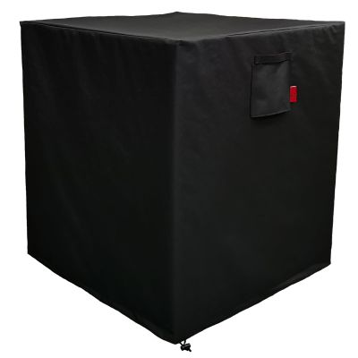 32"x 32"x 36" Air Conditioner Cover for Outside Units, Waterproof Outdoor Central AC Cover, Heavy Duty Weather Resistant 600D Hvac Cover, Winter Windproof Design Square Black