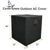 32"x 32"x 36" Air Conditioner Cover for Outside Units, Waterproof Outdoor Central AC Cover, Heavy Duty Weather Resistant 600D Hvac Cover, Winter Windproof Design Square Black view 2