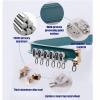 Aluminium Alloy Ceiling Track for Curtains, Curved Shower Curtain Rod, Sliding Curtain Track, Bendable Curved Ceiling Curtain Track, Ceiling Wall Mount Curtain Sliding Track System Set ( Color : White view 2