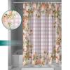 Anzona Thanksgiving Waterproof Shower Curtains Set - Extra Long 72 x 78 Inch, Pink Pumpkins Green Leaves Fall Flower Plaid Polyester Bathroom Curtain with 12 Hooks, Bathroom Accessories, 1 Panel view 4