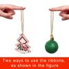 100 Pcs Christmas Ornament Ribbon Hangers, Thin Hand Tied Ornament Ribbon Loops view 3
