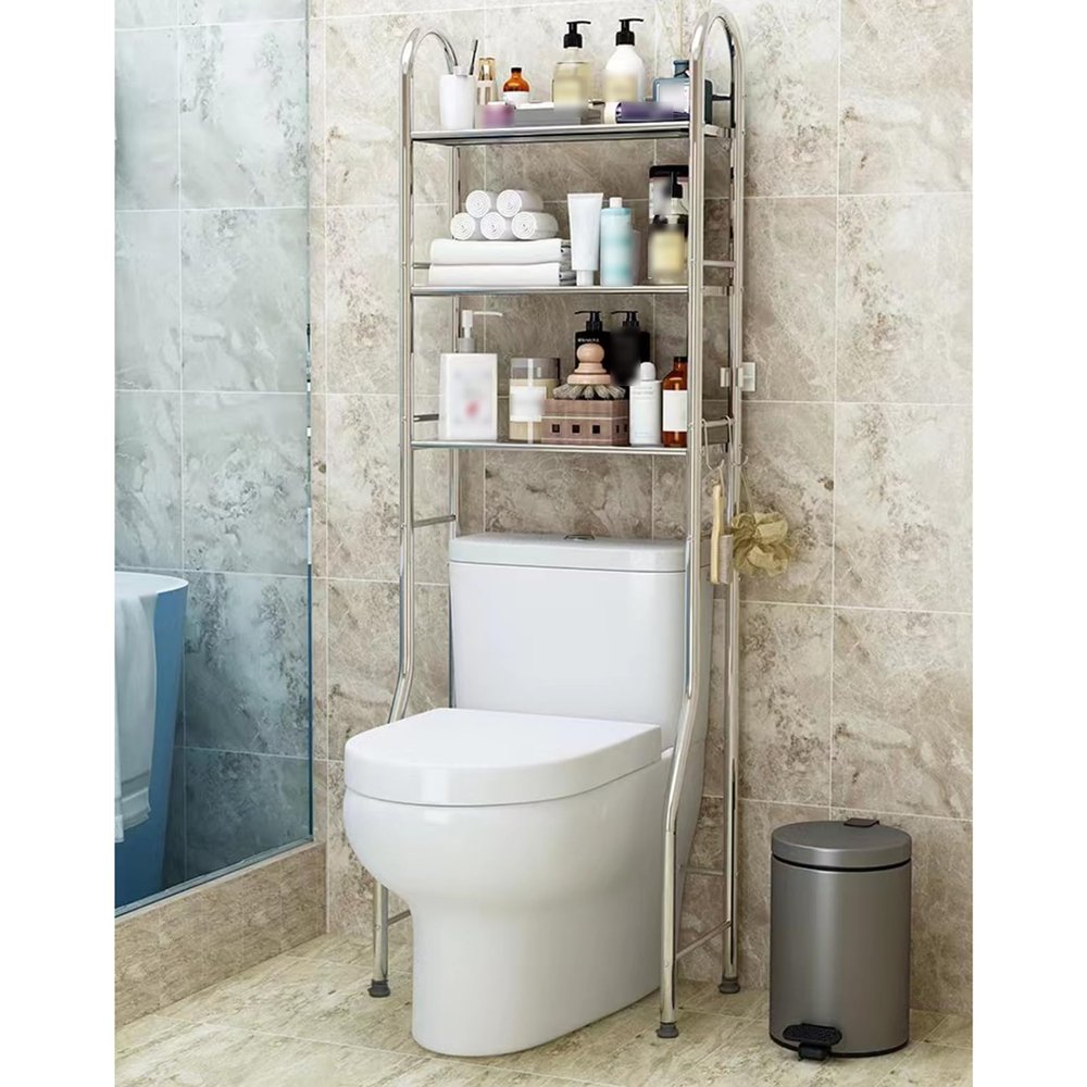 LXURY Over The Toilet Storage, Metal Over The Toilet Storage, Bathroom Organizer, Suitable for Bathroom