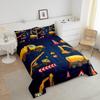 Manfei Kids Truck Comforter Set Full Size, Boys Construction Vehicle Bedding Set 3pcs for Children, Cartoon Excavator Tractor Crane Quilt Set Yellow Equipment Cars Duvet Set with 2 Pillowcases view 3