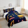 Manfei Kids Truck Comforter Set Full Size, Boys Construction Vehicle Bedding Set 3pcs for Children, Cartoon Excavator Tractor Crane Quilt Set Yellow Equipment Cars Duvet Set with 2 Pillowcases view 4