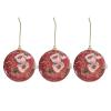 3PCS Christmas Decorative Balls White Christmas Tree Balls Ornaments Xmas Tree Pendant Seasonal Decorations for Home Party(Red Word 1.5kg) view 1