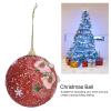 3PCS Christmas Decorative Balls White Christmas Tree Balls Ornaments Xmas Tree Pendant Seasonal Decorations for Home Party(Red Word 1.5kg) view 3