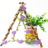 2Roll 32.8feet 5mm Natural Jute Vine with Artificial Leaves Ribbon, Braided Decoration Vine for Crafts Jungle Party Wedding Party Garden Home Garden Decoration view 4