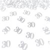 30th Happy Birthday Confetti Decorations - Number 30 Silver Glitter Table Confetti for 30th Birthday, 30th Anniversary Wedding Party Supplies view 1