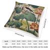 ArogGeld Pad Pistachio Nymphaea Lily Pillow Covers Chinoiserie Blue Flower and Bird Decorative Throw Pillow Cushion Chinoiserie Asian Farmhouse Check Pillow for Sofa Couch Car Chair 16x16in view 2