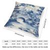 ArogGeld Chinoiserie Asian Blue Pagoda Cushion Cover Oriental Ancient China Garden Square Pillow Covers Traditional Chinese Chinoiserie Euro Sham Pillow for Living Room 26x26in White Linen view 2