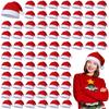 Fovths 72 Pack Santa Hat - Non-woven Christmas Hats Bulk for Adult Xmas Party Supplies, Red view 1