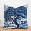 ArogGeld Indigo Blue and White Indigo Scenic Sofa Pillowcase Asian Dynasty Royal Blue Chinoiserie Decorative Cushion Covers Chinoiserie Chic Farmhouse Throw Pillow Case for Living Room 26x26in view 1