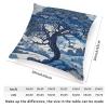 ArogGeld Indigo Blue and White Indigo Scenic Sofa Pillowcase Asian Dynasty Royal Blue Chinoiserie Decorative Cushion Covers Chinoiserie Chic Farmhouse Throw Pillow Case for Living Room 26x26in view 2
