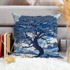 ArogGeld Indigo Blue and White Indigo Scenic Sofa Pillowcase Asian Dynasty Royal Blue Chinoiserie Decorative Cushion Covers Chinoiserie Chic Farmhouse Throw Pillow Case for Living Room 26x26in view 4