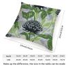 ArogGeld Chinoiserie Green Grey Floral Cushion Cover Oriental Garden Flower Green Square Throw Pillow Covers Chinoiserie Chic Euro Sham Pillow for Bedroom Sofa Couch 22x22in White Linen view 2