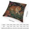 ArogGeld Colorful Flower Animal Print Tiger Farmhouse Throw Pillow Cover Animal Tiger Stripe Floral White Linen Cushion Cover Chinoiserie Style Accent Pillow for Sofa Couch Car Chair 24x24in view 2