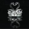 1PCS Crystal Twin Swan Ornament, Elegant Swan Figurine for Home Decor (White) view 4