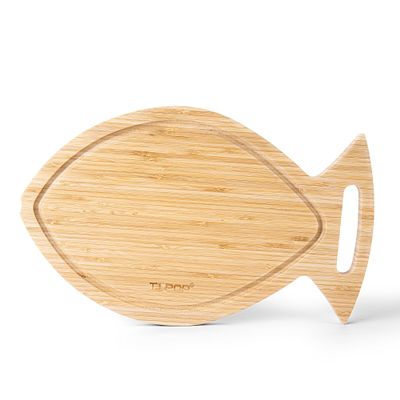TJ POP Fish Shape Charcuterie Board, Bamboo Cutting Board for Kitchen, Cute Cheese Board & Serving Board, Personalized Cutting Board 15.74" x 9.84" x 0.6"