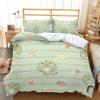 BIDY Red Strawberry Doughnut Flowers Pattern Girls Comforter Cover Set King Size Cartoon Green Frog Head Print Duvet Cover Bedding Sets Modern Kids Adult Bedroom Quilt Cover Set with 2Pillowcase view 3
