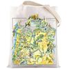 LEVLO Fun State Map Of Oregon Canvas Tote Bag Oregon Travel Souvenir Gift 1940s Oregon Cartoon Illustration Shoulder Bag (OREGON Tote) view 1