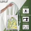 LEVLO Fun State Map Of Oregon Canvas Tote Bag Oregon Travel Souvenir Gift 1940s Oregon Cartoon Illustration Shoulder Bag (OREGON Tote) view 4