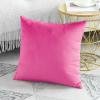 Artscope Luxury Velvet Pillow Covers Decorative Square Pillowcases Soft Solid Cushion Cases for Couch Sofa Bedroom Home Decor 24x24 Inch Hot Pink view 2