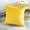 Artscope Luxury Velvet Pillow Covers Decorative Square Pillowcases Soft Solid Cushion Cases for Couch Sofa Bedroom Home Decor 20x20 Inch Golden Yellow view 2