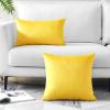 Artscope Luxury Velvet Pillow Covers Decorative Square Pillowcases Soft Solid Cushion Cases for Couch Sofa Bedroom Home Decor 20x20 Inch Golden Yellow view 4
