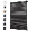Toanture Custom Cordless Cellular Blinds, Easy to Install Blackout Honeycomb Window Blinds for Shades, Thermal Insulated 1.8" Single Cell Honeycomb Blinds for Bedroom, Office(Black,45.5" W x 60" H) view 1