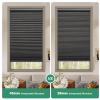 Toanture Custom Cordless Cellular Blinds, Easy to Install Blackout Honeycomb Window Blinds for Shades, Thermal Insulated 1.8" Single Cell Honeycomb Blinds for Bedroom, Office(Black,45.5" W x 60" H) view 4