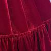 Starry Dynamo 72-Inch Ruffled Velvet Christmas Tree Skirt with Foam Padding, Nylon Backing and Lace-Up Tie Closure, Burgundy view 4