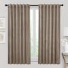 RYB HOME 72 inches Velvet Curtains for Farmhouse - Earth Tone Privacy Blackout Energy Efficient Window Treatment for Home Office Closet Cover, W52 x L72 inches, Taupe, 2 Pieces view 1