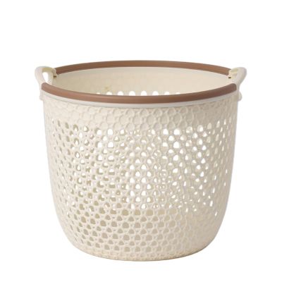 Laundry Basket, Clothes Hamper, Household Toilet Dirty Clothes Storage Basket, Freestanding Hamper for Clothes Toys In The Dorm and Family (Color : Beige, Size : 14cm)