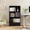 Tangkula 3 Tier Bookcase with Drawer, 42.5Tall Freestanding Bookshelf with 3 Open Shelves & 1 Drawer, Anti-toppling Devices, Modern Display Storage Organizer for Home Office (Black, 42.5" H) view 2
