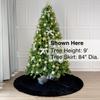 Starry Dynamo 84-Inch Ruffled Velvet Christmas Tree Skirt with Foam Padding, Nylon Backing and Lace-Up Tie Closure, Black view 2