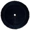 Starry Dynamo 84-Inch Ruffled Velvet Christmas Tree Skirt with Foam Padding, Nylon Backing and Lace-Up Tie Closure, Black view 3